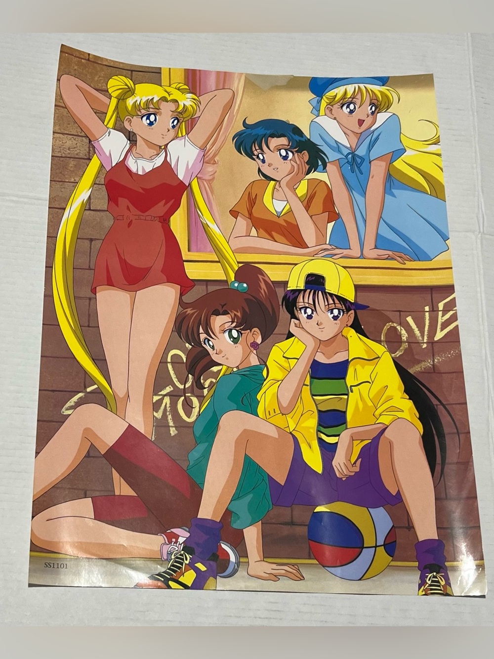 Rare Vintage Sailor Moon Poster Anime 90s Ss1101 Japan